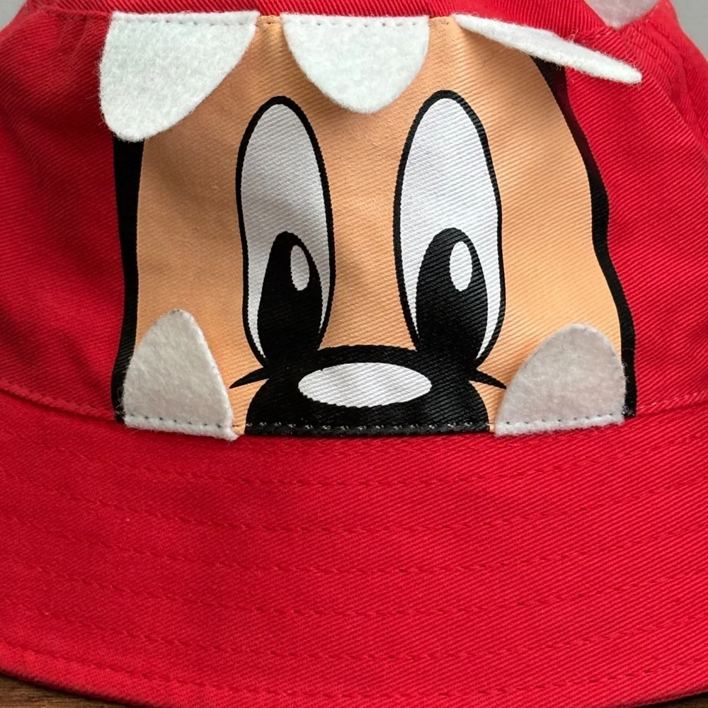 DISNEY PARKS Authentic Original Youth MICKEY MOUSE Red Bucket Hat Cap NEW